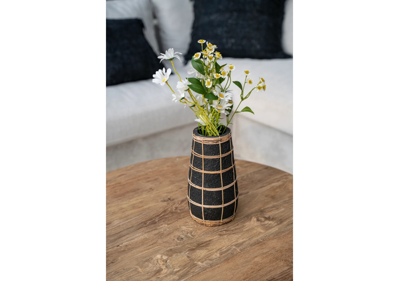 Vase Élégant The Cutie - Terracotta Noir Naturel - L - JABR086BN-L - Bazar Bizar