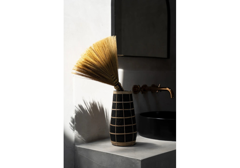 Vase Élégant The Cutie - Terracotta Noir Naturel - L - JABR086BN-L - Bazar Bizar