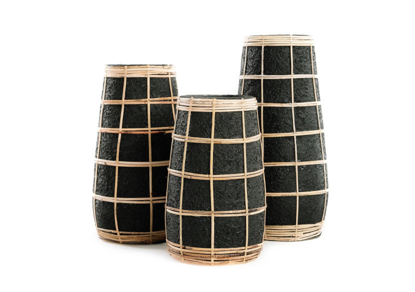 Vase Élégant The Cutie - Terracotta Noir Naturel - L - JABR086BN-L - Bazar Bizar