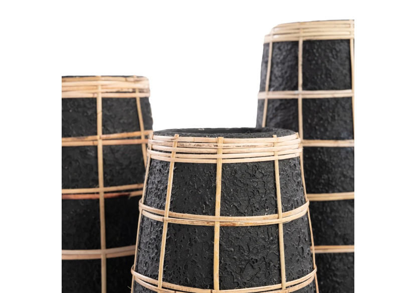 Vase Élégant The Cutie - Terracotta Noir Naturel - L - JABR086BN-L - Bazar Bizar