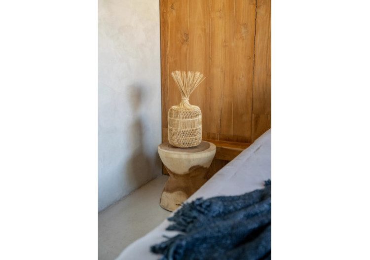Tabouret Naturel The Kona - Bois Suar - JACI009N - Bazar Bizar 2