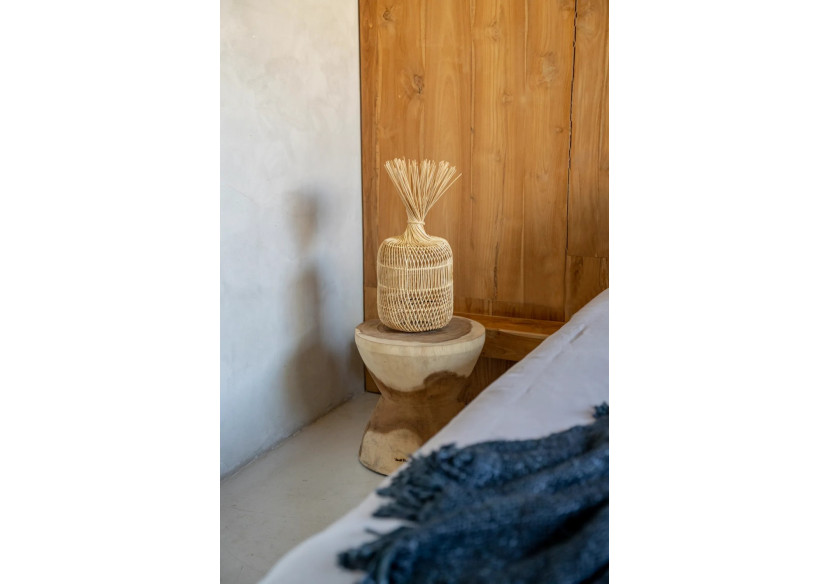 Tabouret Naturel The Kona - Bois Suar - JACI009N - Bazar Bizar