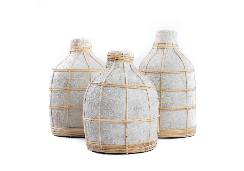 Vase Chic The Whoopy - Béton Naturel - S - JABR090ConN-S - Bazar Bizar