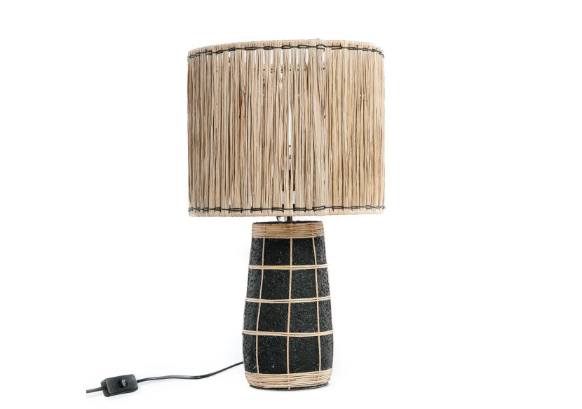 Lampe de table Skiathos - Noir naturel en terracotta - JABR079NB - Bazar Bizar