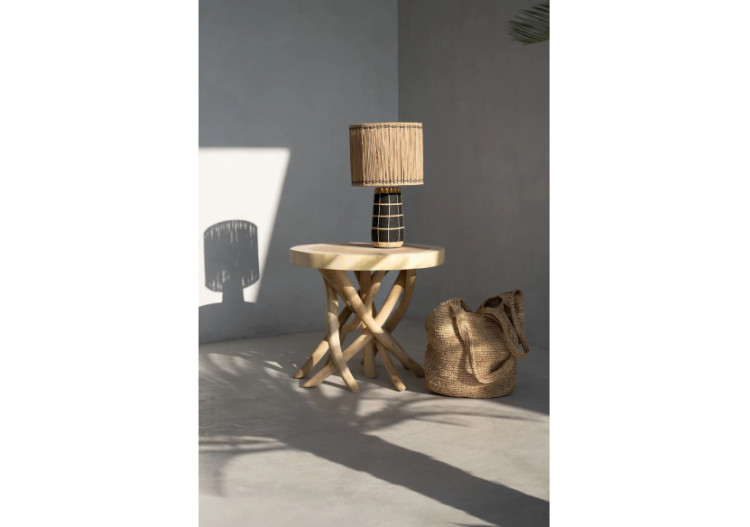 Lampe de table Skiathos - Noir naturel en terracotta - JABR079NB - Bazar Bizar 2