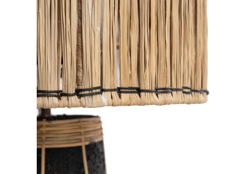 Lampe de table Skiathos - Noir naturel en terracotta - JABR079NB - Bazar Bizar