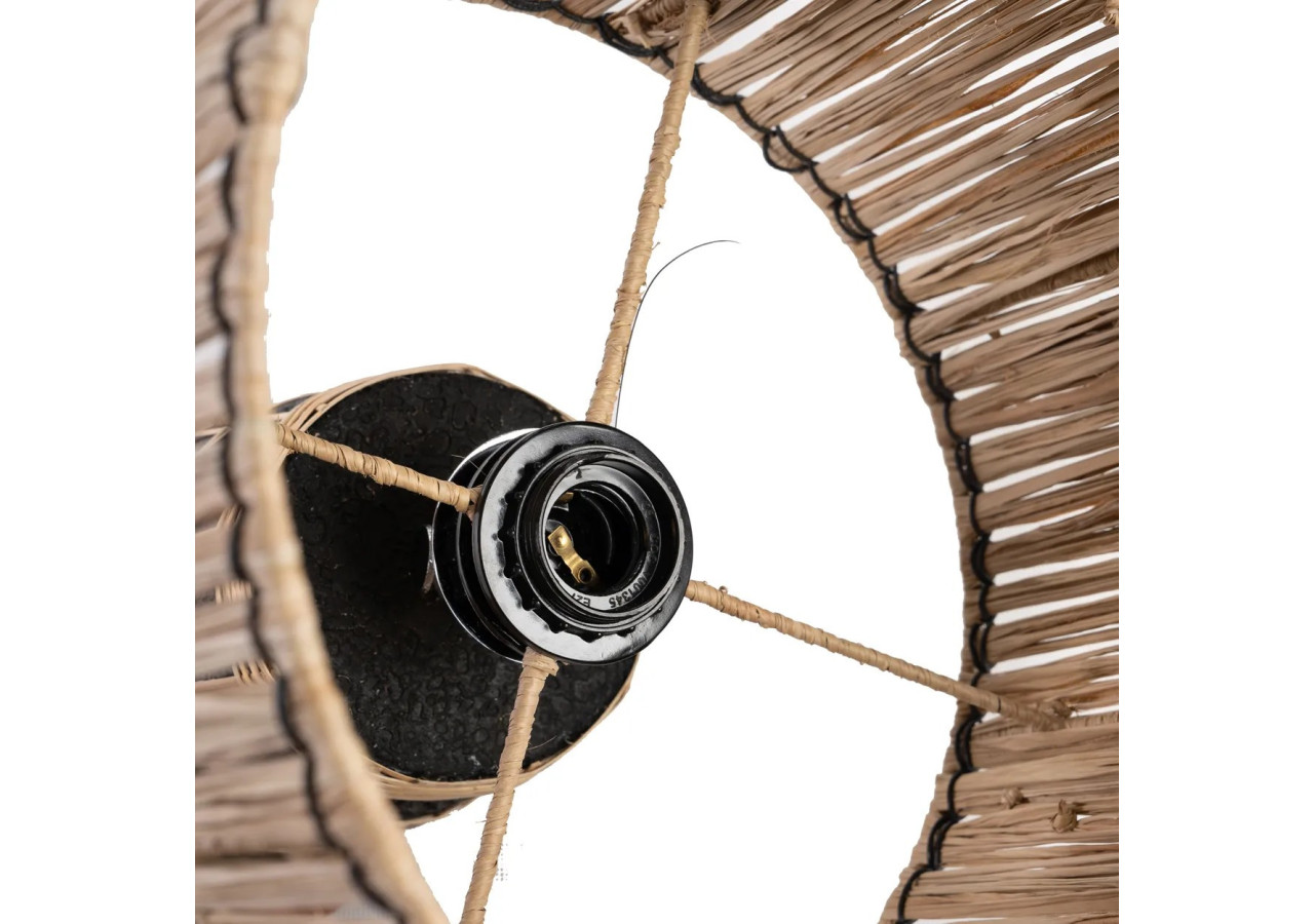 Lampe de table Skiathos - Noir naturel en terracotta - JABR079NB - Bazar Bizar