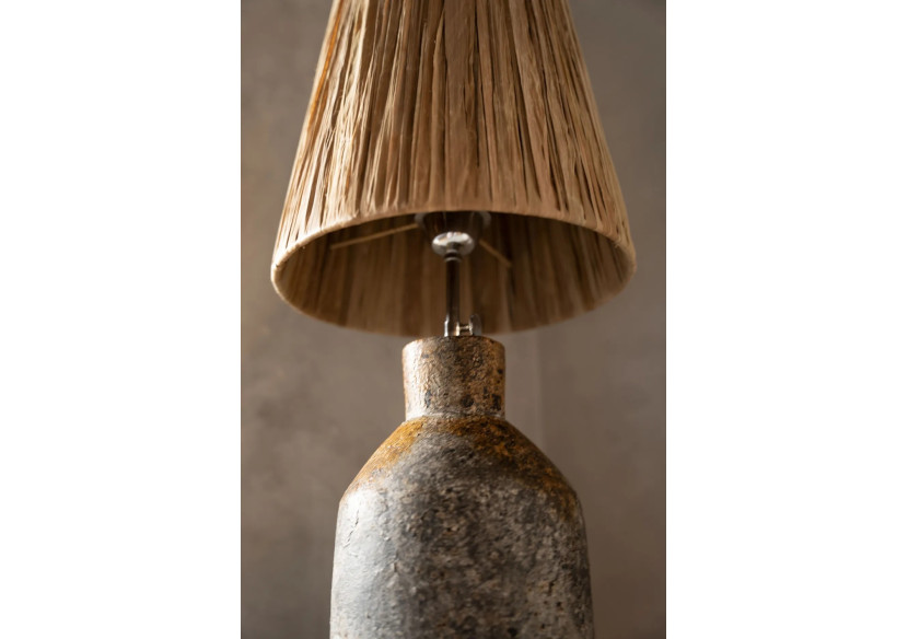 Lampe de table Ithaka - Gris antique au design unique - JABR082AGN - Bazar Bizar