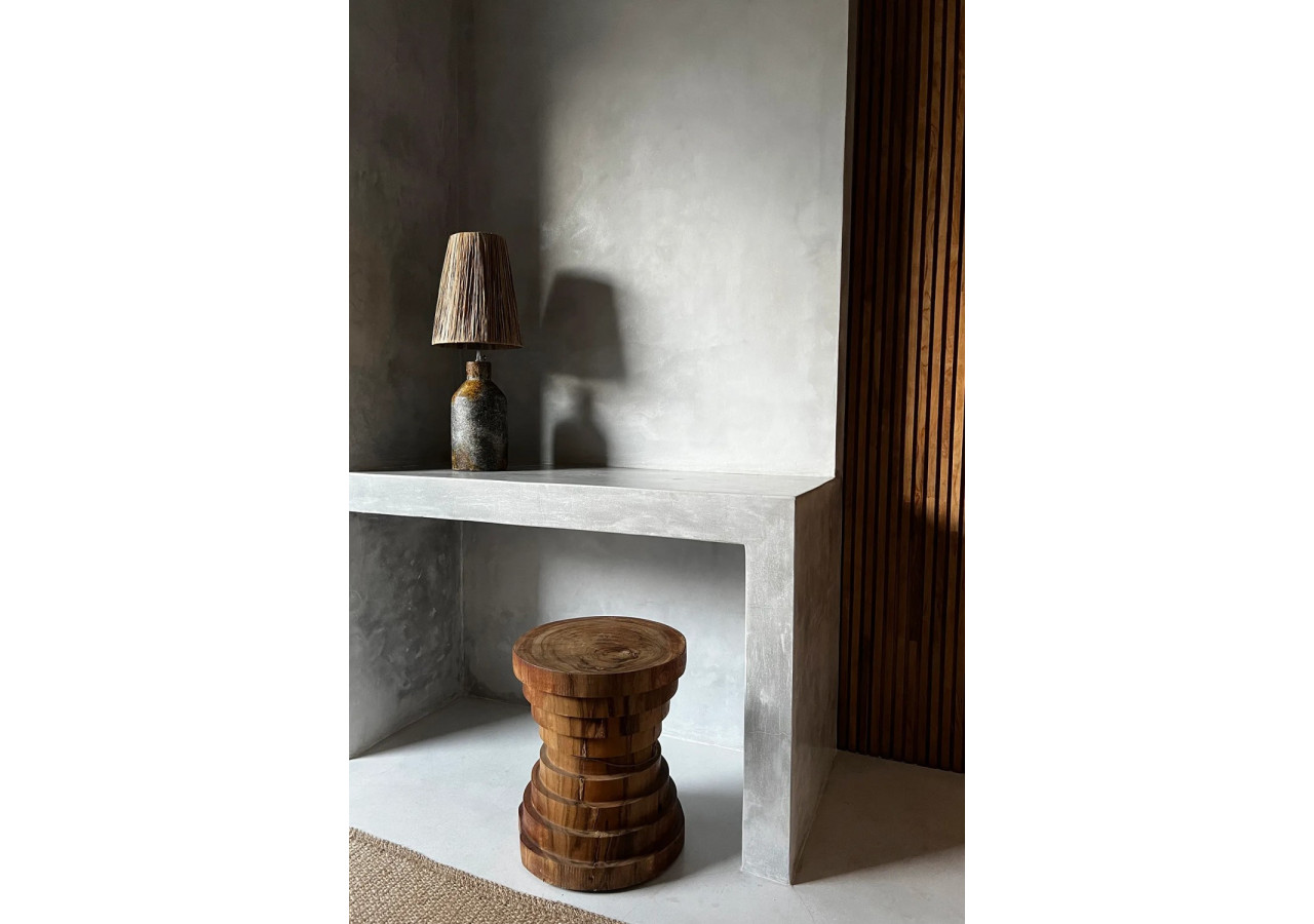 Lampe de table Ithaka - Gris antique au design unique - JABR082AGN - Bazar Bizar