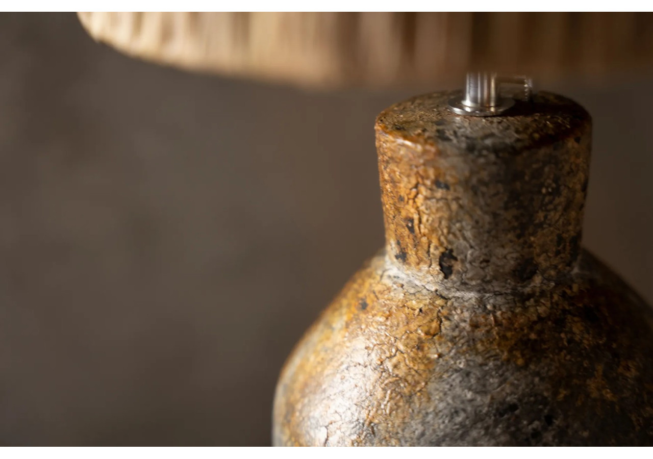 Lampe de table Ithaka - Gris antique au design unique - JABR082AGN - Bazar Bizar