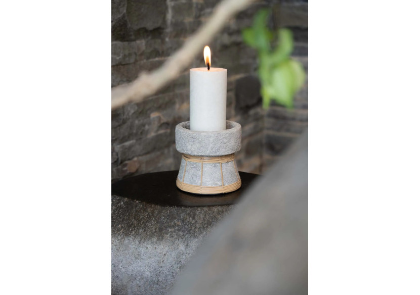 Bougeoir Serene en béton - Petit modèle naturel - JABR088ConN-S - Bazar Bizar Bougeoir Serene en béton - Petit modèle naturel - JABR088ConN-S - Bazar Bizar