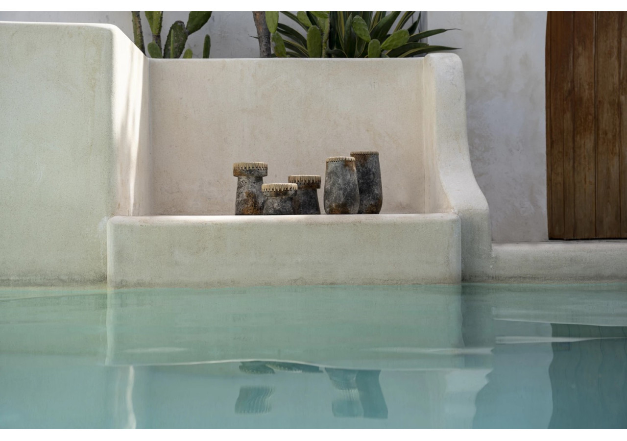 Bougeoir Pretty en terracotta antique - Modèle moyen - JABR045AG-M - Bazar Bizar