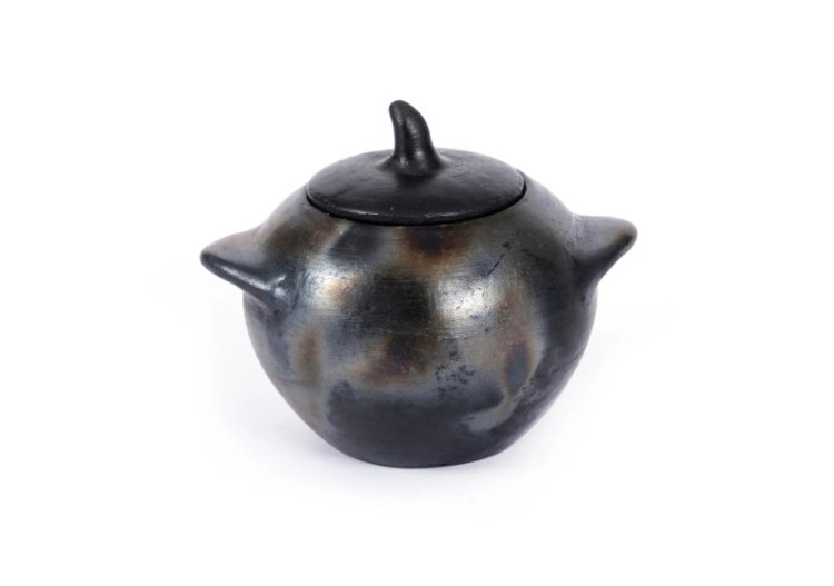 Pot en céramique BRULÉ - Parfait pour le sel, sucre et sauces - JAES038B-L - Bazar Bizar