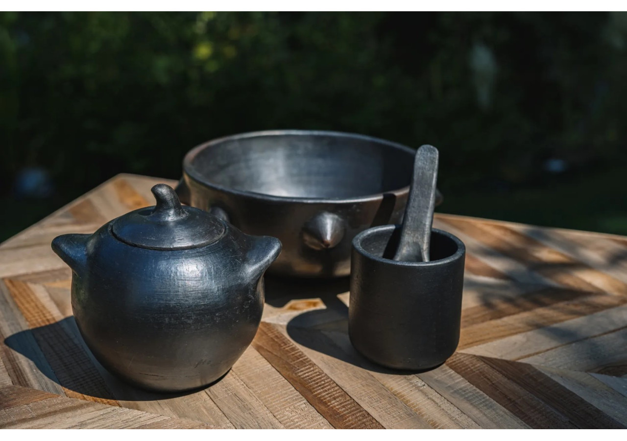 Pot en céramique BRULÉ - Parfait pour le sel, sucre et sauces - JAES038B-L - Bazar Bizar
