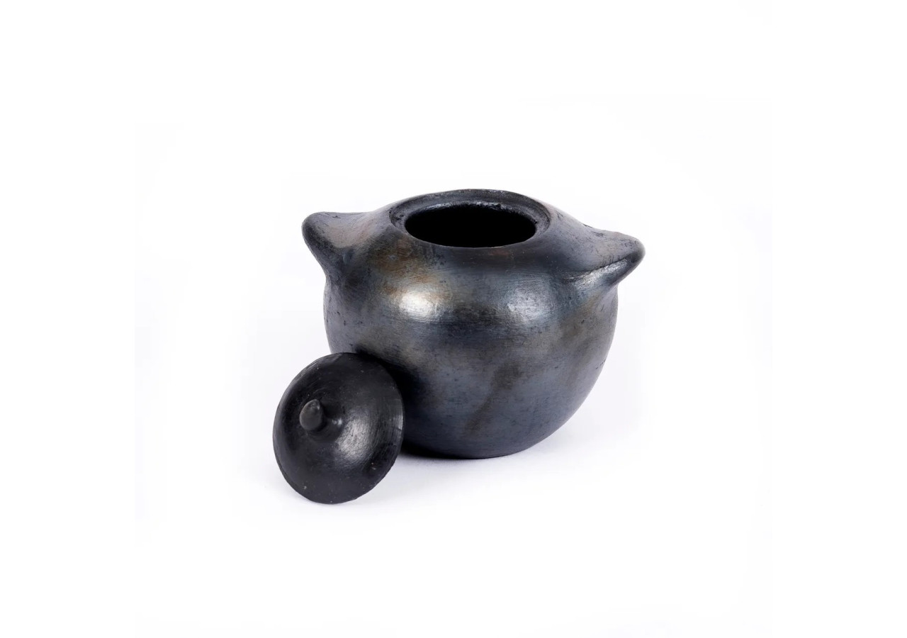 Pot en céramique BRULÉ - Parfait pour le sel, sucre et sauces - JAES038B-L - Bazar Bizar