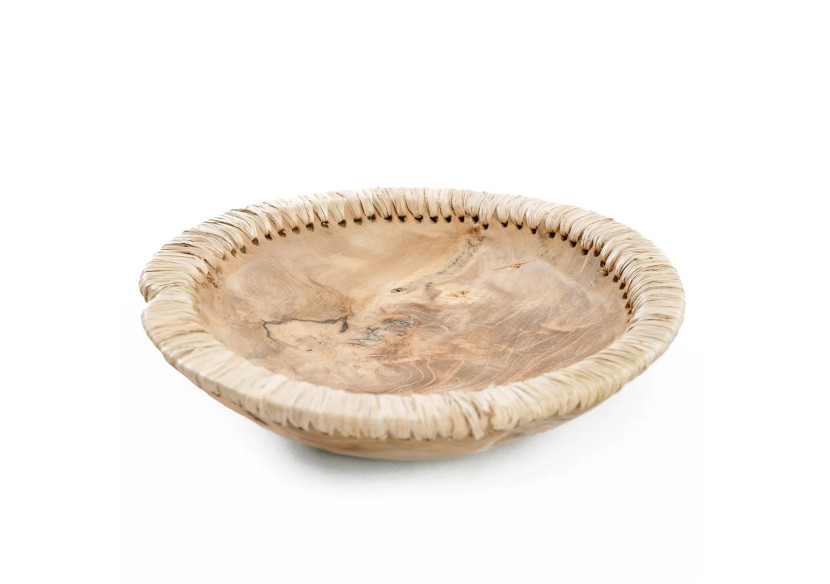 Bol Naturel Like Me - Taille M - Teck et Cuir - JABR077N-M - Bazar Bizar Bol Naturel Like Me - Taille M - Teck et Cuir - JABR077N-M - Bazar Bizar