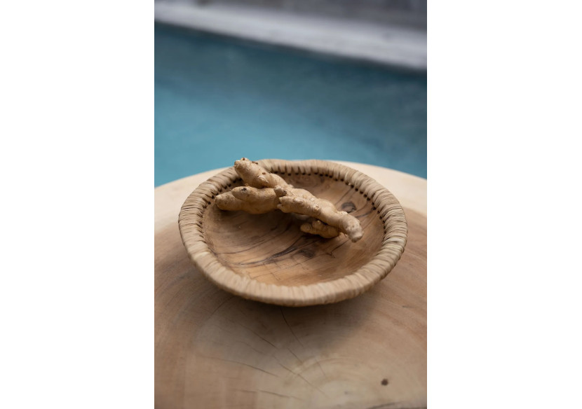 Bol Naturel Like Me - Taille M - Teck et Cuir - JABR077N-M - Bazar Bizar Bol Naturel Like Me - Taille M - Teck et Cuir - JABR077N-M - Bazar Bizar