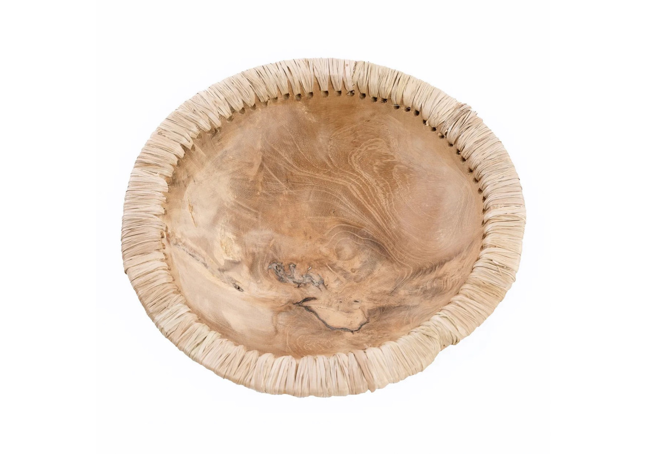 Bol Naturel Like Me - Taille M - Teck et Cuir - JABR077N-M - Bazar Bizar