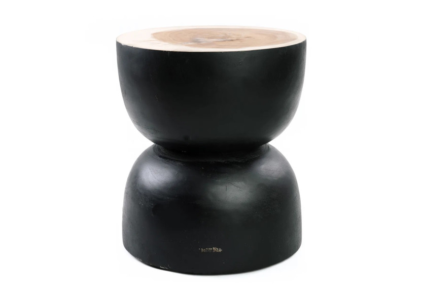 Tabouret Karbun - Noir Naturel - JACI015BN - Bazar Bizar