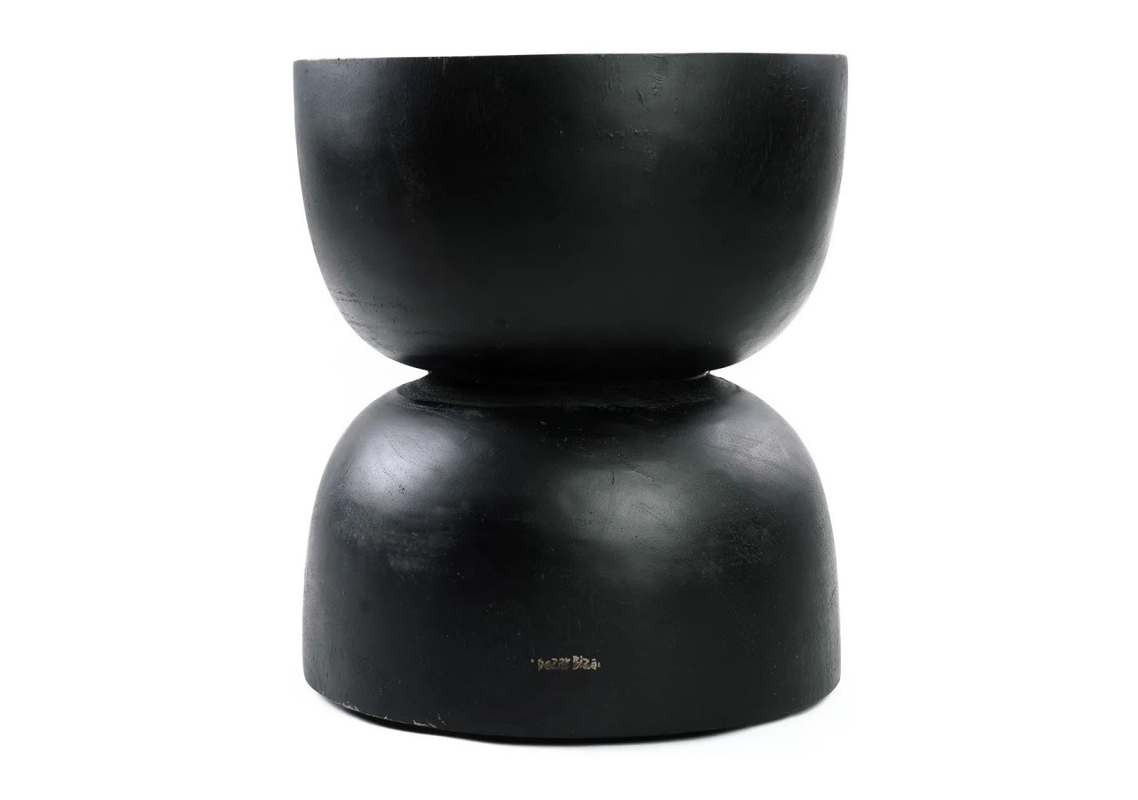 Tabouret Karbun - Noir Naturel - JACI015BN - Bazar Bizar