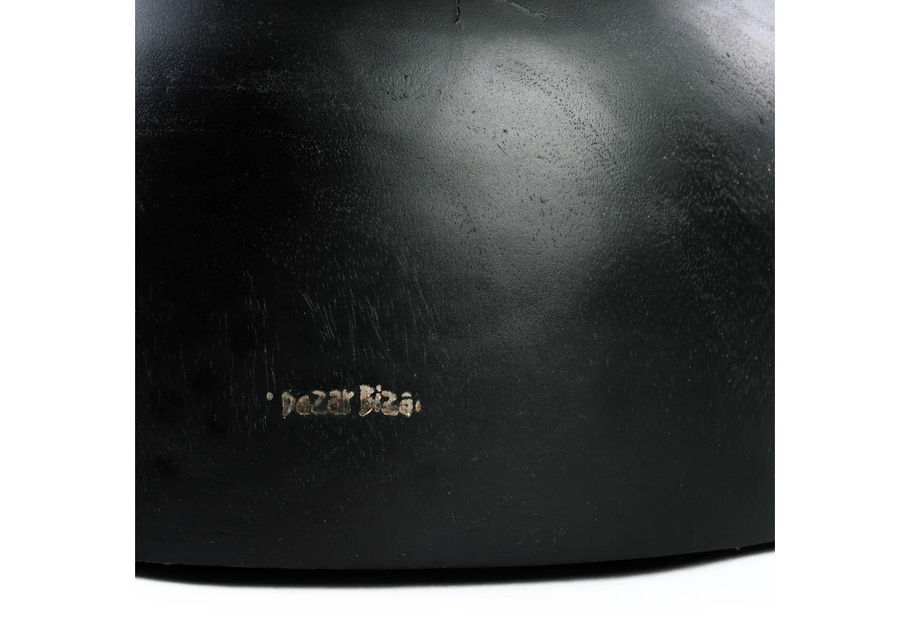 Tabouret Karbun - Noir Naturel - JACI015BN - Bazar Bizar