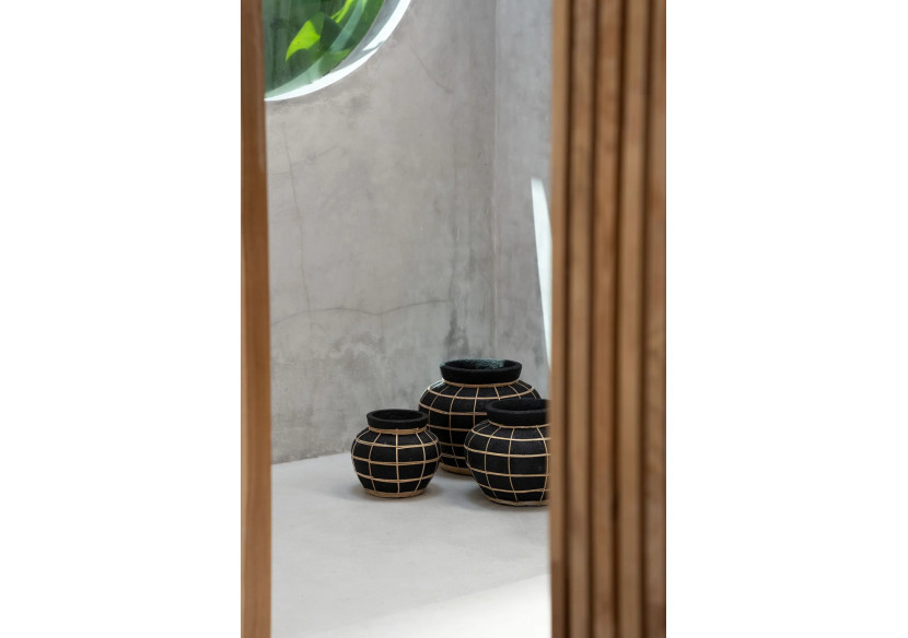 Vase Belly - L - Terracotta Noir - JABR087BN-L - Bazar Bizar Vase Belly - L - Terracotta Noir - JABR087BN-L - Bazar Bizar