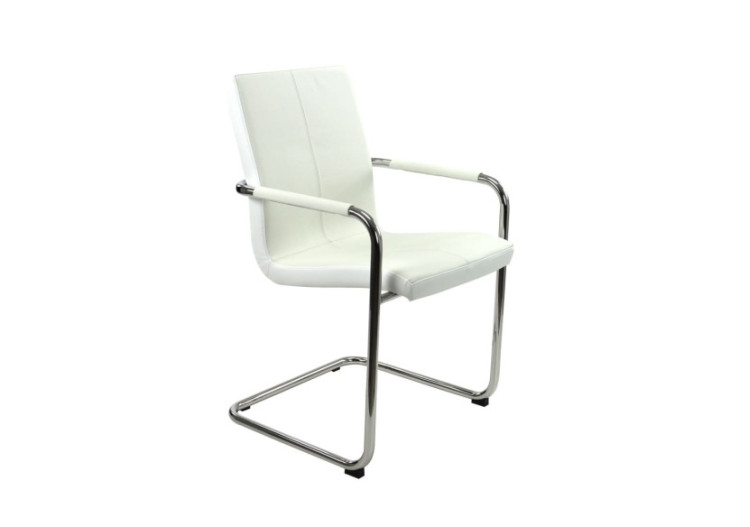 Chaise de Réunion S Series - Cuir Vegan Blanc - 3000035 - Workliving 2