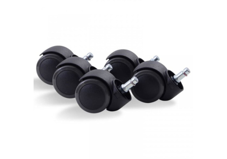 5 Roues de chaise de bureau WORKLIVING No-Noise - Douces pour sols durs - 100157 - Workliving 2