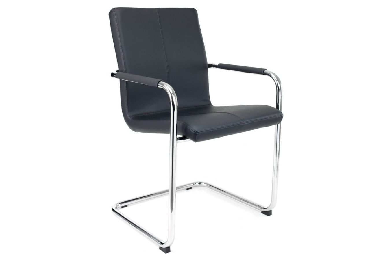 Chaise de réunion S Series - Cuir Vegan Noir - 3000036 - Workliving