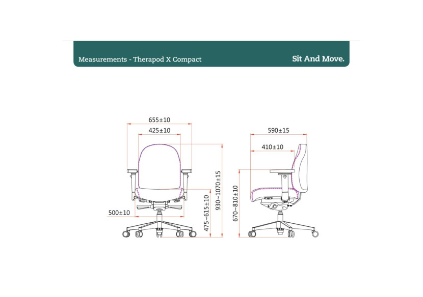 Fauteuil Therapod X Compact - Ergonomique en tissu Fenice - 7000001C - Sit And Move Fauteuil Therapod X Compact - Ergonomique en tissu Fenice - 7000001C - Sit And Move