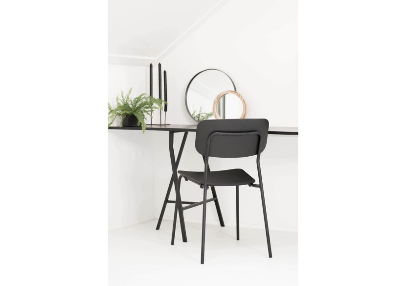 Chaise de Salle à Manger Bianca - Design en Bois Noir Ébène - 3001729 - Workliving