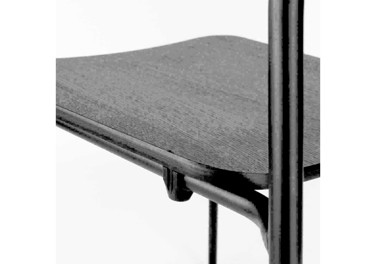 Chaise de Salle à Manger Bianca - Design en Bois Noir Ébène - 3001729 - Workliving