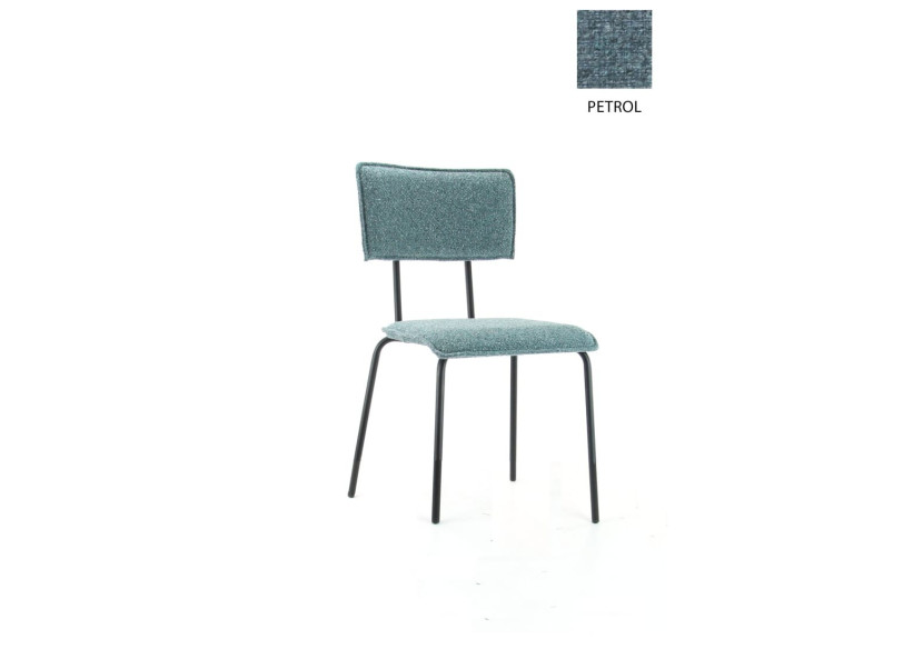 Chaise de Salle à Manger Society Bo - Tissu Boucle Petrol - 3002022C - Workliving Chaise de Salle à Manger Society Bo - Tissu Boucle Petrol - 3002022C - Workliving
