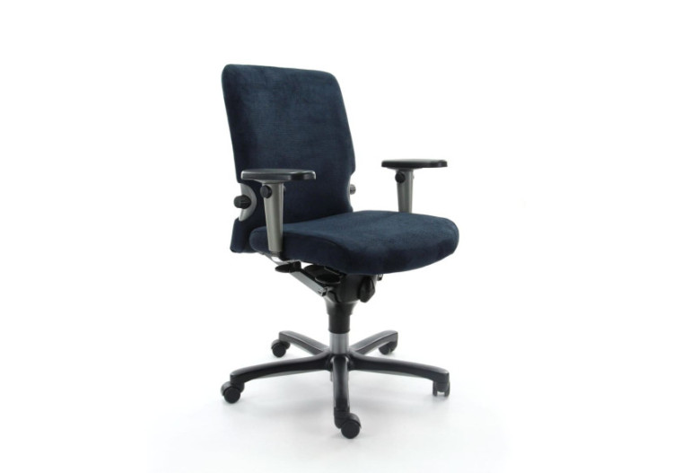 Chaise de bureau Refurbished Comforto 77 - Bleu ergonomique en tissu recyclé - R_COMFO_77_RGB - Refurbished