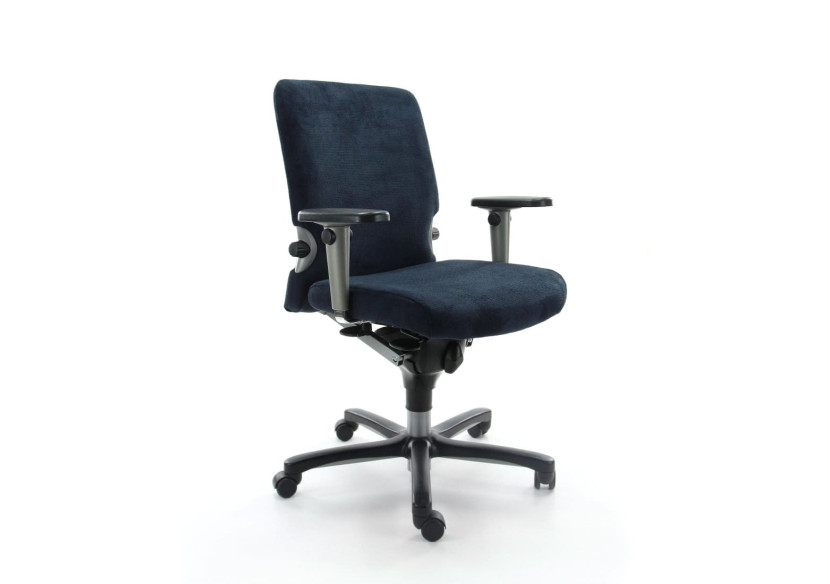 Chaise de bureau Refurbished Comforto 77 - Bleu ergonomique en tissu recyclé - R_COMFO_77_RGB - Refurbished