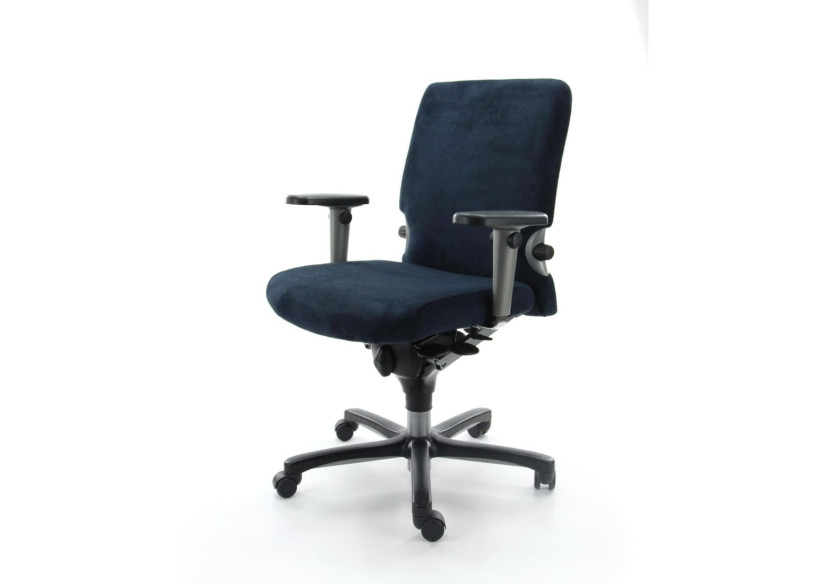Chaise de bureau Refurbished Comforto 77 - Bleu ergonomique en tissu recyclé - R_COMFO_77_RGB - Refurbished