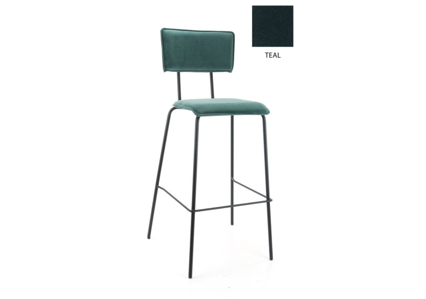 Tabouret de bar Workliving Bo - Velours Earth Teal 112 x 38 x 38 cm - 3002026c - Workliving Tabouret de bar Workliving Bo - Velours Earth Teal 112 x 38 x 38 cm - 3002026c - Workliving