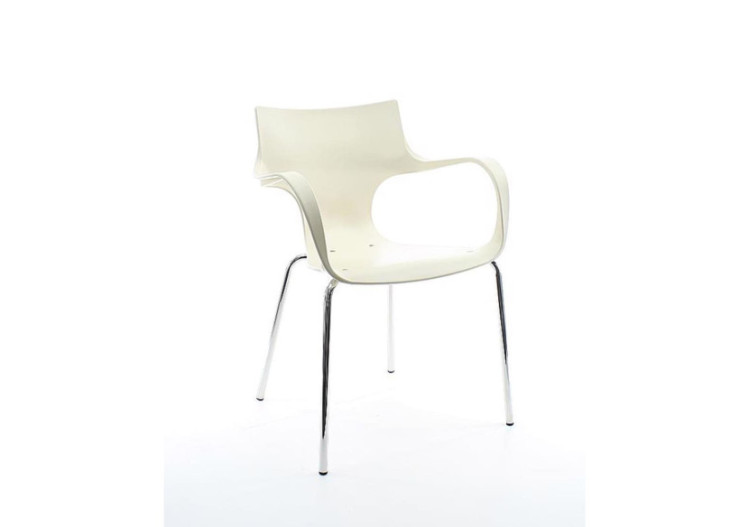 Chaise empilable Workliving Jim - Aluminium vanille 81 x 59 x 52 cm - 3001009c - Workliving