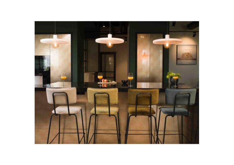 Tabouret de Bar BO - Velours Indigo 112 x 38 x 38 cm - 3002024c - Workliving 2