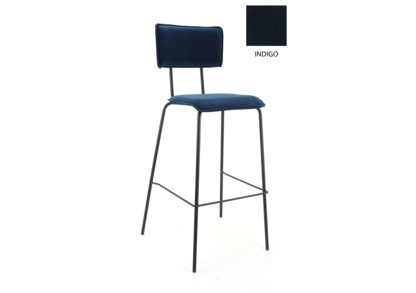 Tabouret de Bar BO - Velours Indigo 112 x 38 x 38 cm - 3002024c - Workliving Tabouret de Bar BO - Velours Indigo 112 x 38 x 38 cm - 3002024c - Workliving