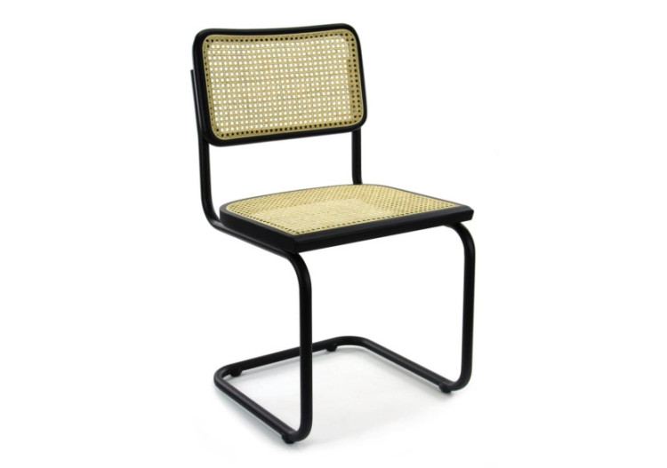 Chaise de Salle à Manger Bas - Design Rotin Noir - 3000040 - Workliving