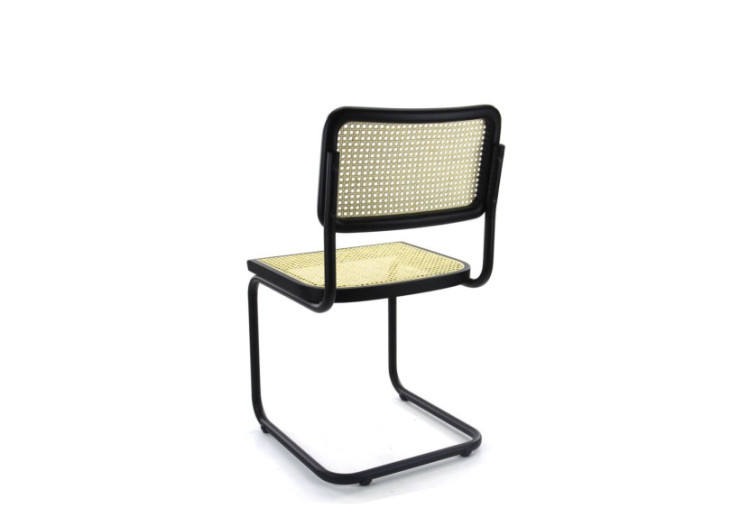 Chaise de Salle à Manger Bas - Design Rotin Noir - 3000040 - Workliving 2