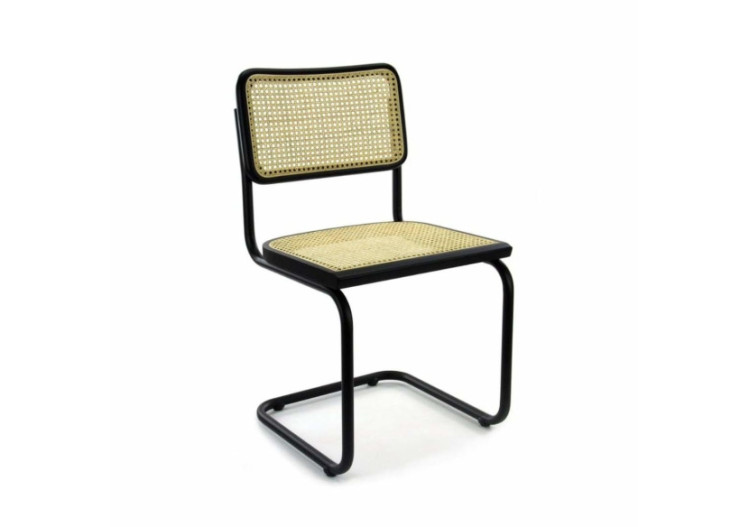 Set de 4 Chaises de Salle à Manger Bas - Design en Rotin Noir - 3000040-SETVAN4 - Workliving 2