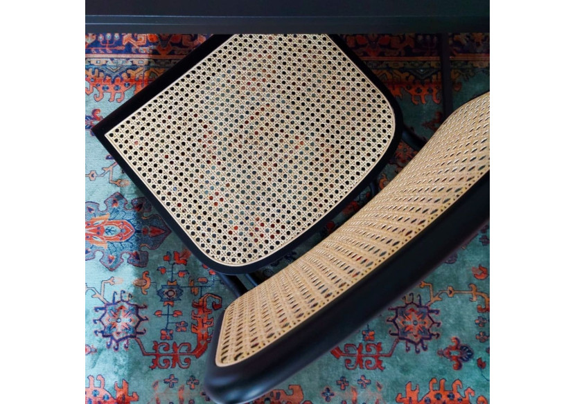 Set de 4 Chaises de Salle à Manger Bas - Design en Rotin Noir - 3000040-SETVAN4 - Workliving Set de 4 Chaises de Salle à Manger Bas - Design en Rotin Noir - 3000040-SETVAN4 - Workliving