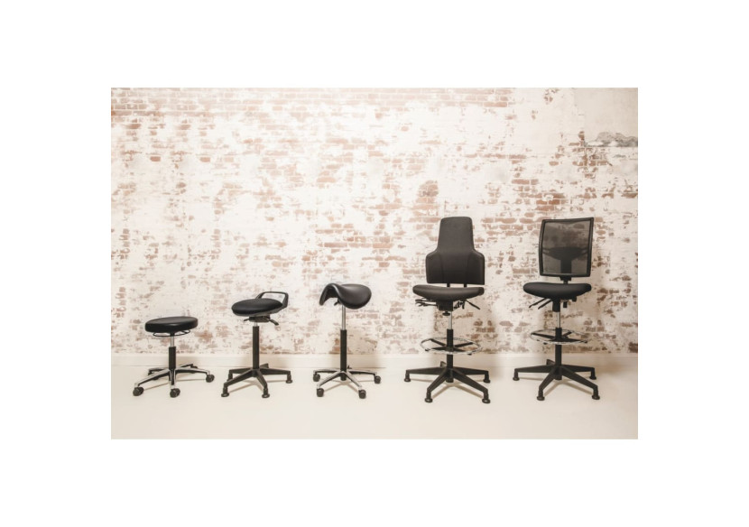 Stahulp Ergonomique - Assise PU, Aluminium élégant - 100340 - Workliving Stahulp Ergonomique - Assise PU, Aluminium élégant - 100340 - Workliving