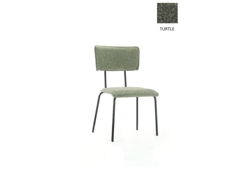 Chaise de Salle à Manger Workliving Society Bo - Tissu Boucle Turtle - 3002021C - Workliving