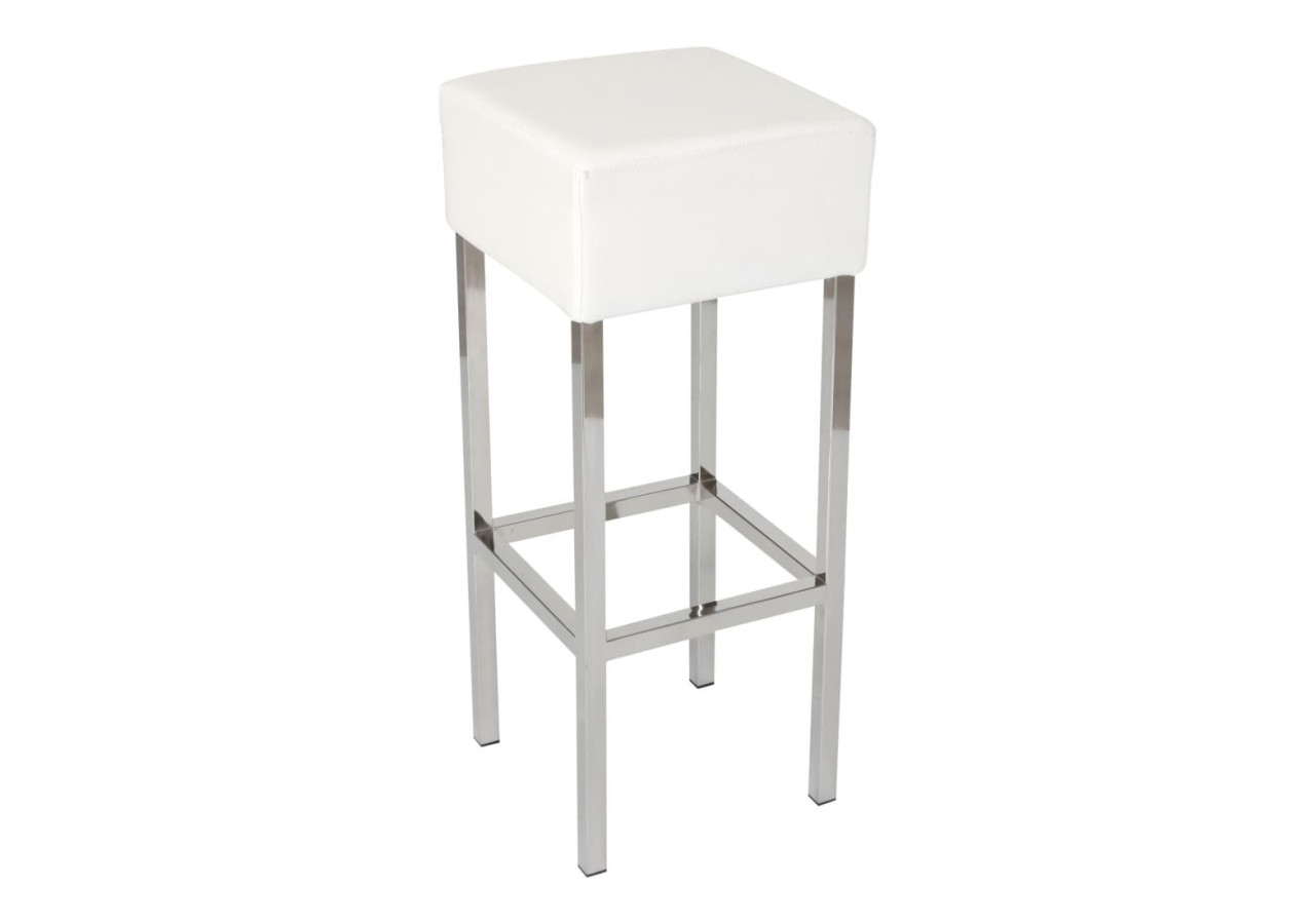 Tabouret de Bar Workliving Skai - Blanc / Chrome - 3000057 - Workliving
