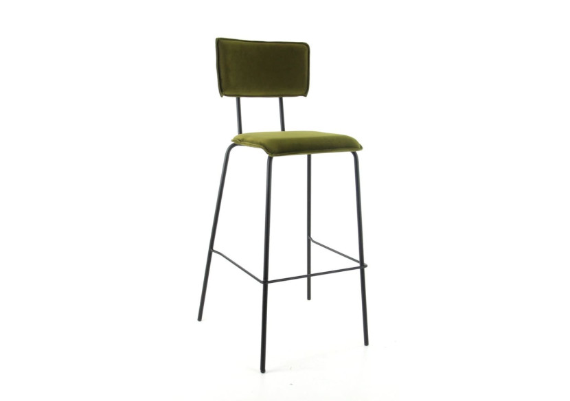 Tabouret de Bar Workliving Bo - Velours recyclé Terre Armée - 3002025 - Workliving Tabouret de Bar Workliving Bo - Velours recyclé Terre Armée - 3002025 - Workliving