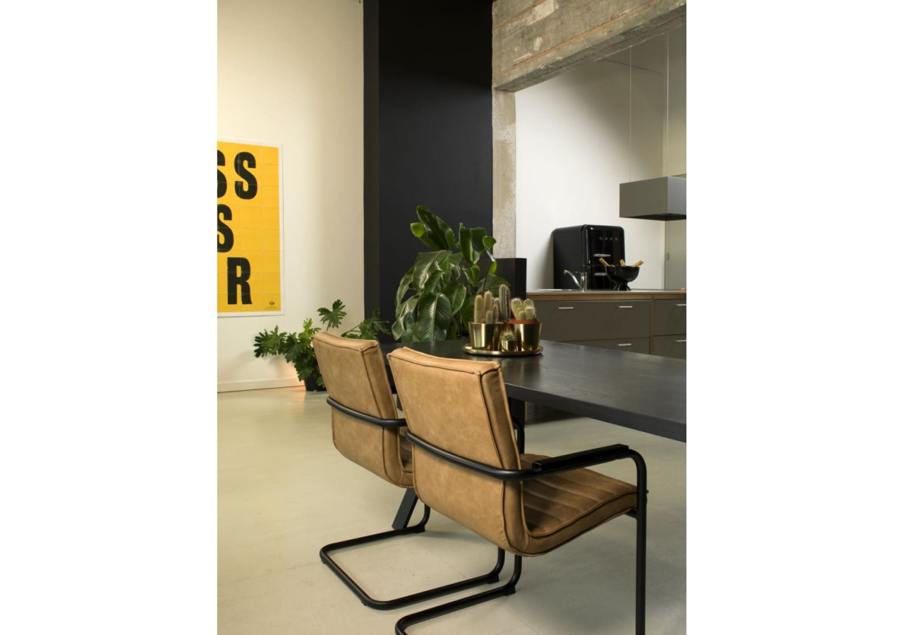Chaise de Salle à Manger Workliving Haven - Cuir Vegan Cognac - 3000482 - Workliving