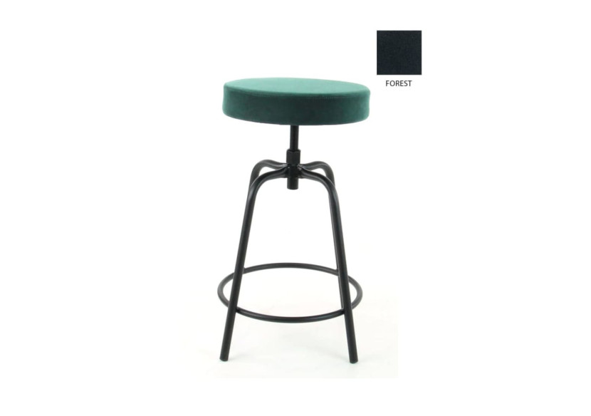 Tabouret de bar Workliving - Velvet vert forêt, réglable et confortable - 3002003C - Workliving Tabouret de bar Workliving - Velvet vert forêt, réglable et confortable - 3002003C - Workliving